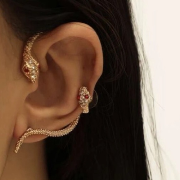 🆕 Gold Serpentine Wrap Around Gold Earring - Brand NEW…Great Gift!! - Picture 1 of 5